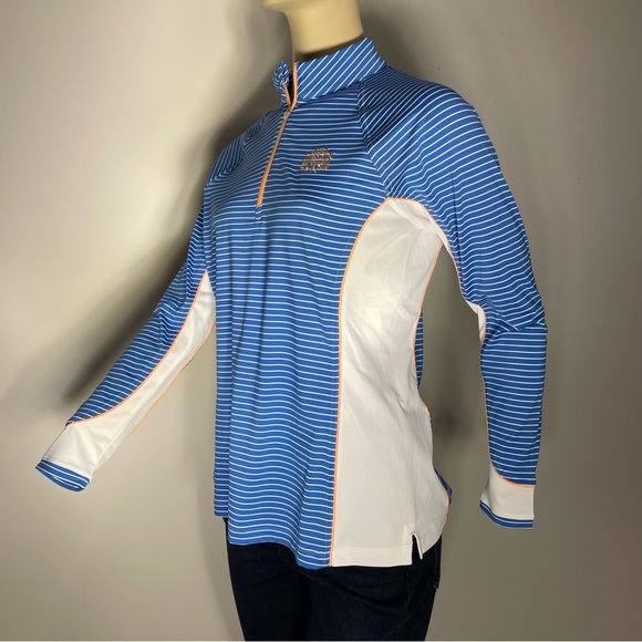 Women’s Peter Millar Long Sleeve Performance Quarter Zip Size Medium Lightweight - Picture 1 of 8